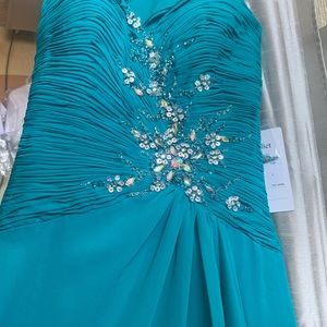 Teal green dress